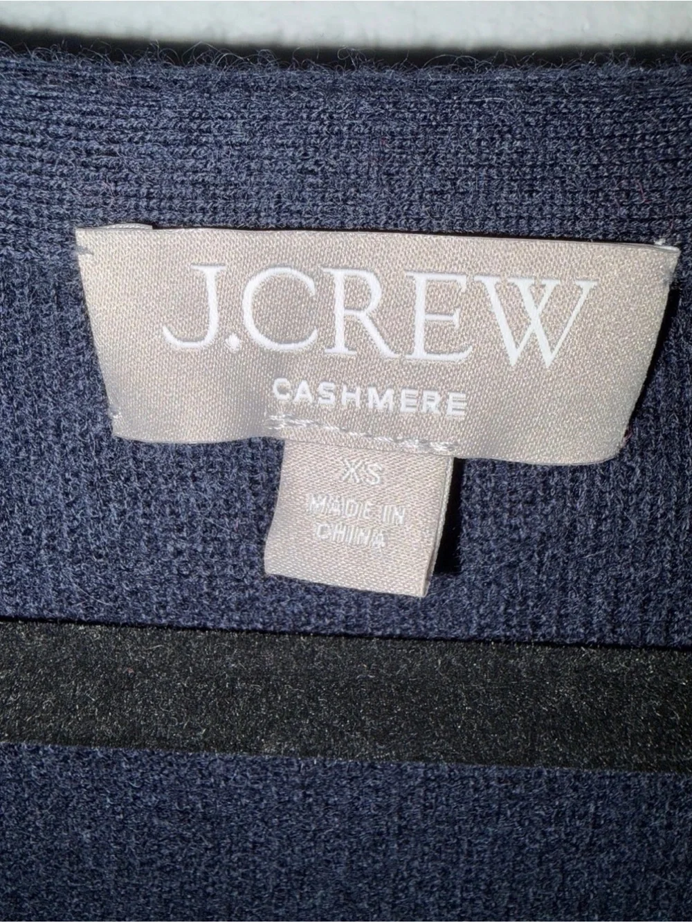 J. Crew Navy Short Sleeve 100% Cashmere V-Neck Button Top